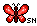 Small Butterfly - Red