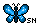 Small Butterfly - Blue